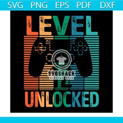 Gamer Level 12 Unlocked Teen 12th Birthday Video Game Svg