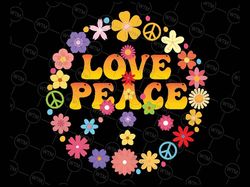 Peace Love 60s 70s Png, Groovy Hippie Flower Halloween Png, Happy Halloween Png, Digital Download
