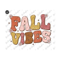 Fall Vibes PNG, Retro Fall Png, Fall Cut Files, Digital Download