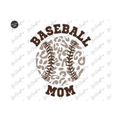 baseball mom leopard png, baseball mom shirt png, baseball clipart, game day png, baseball sublimation design transfer,
