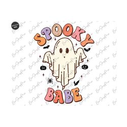 Spooky Babe Png, Cute Ghost Png, Fall Png, Autumn Png, Halloween Png, Png for shirt, Retro Halloween Png