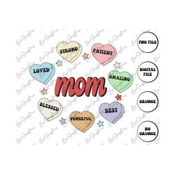 Loved Mom Png, Mothers Day Sublimation Design, Mama Png, Heart Png, Mama T Shirt Design Mom Life, Mother's Day PNG
