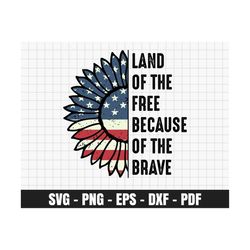 America Land Of The Free SVG, 4th of July SVG, Fourth of July SVG, Patriotic Svg, Independence Day Svg, Png Sublimation