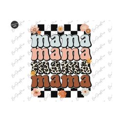 Mama PNG, Sublimation Png, Leopard Mama, Retro Mama Png, Sublimation Design, Mom Png, Mama Shirt Design, Mother's Day Pn