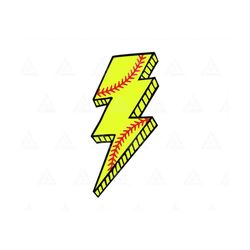 Softball Lightning Bolt Svg, Softball Shirt Print, Doodle Thunder Svg, Game Day Vibes, Cheer Mom. Cut File Cricut, Png P