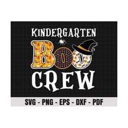 Kindergarten Boo Crew Happy Halloween SVG, Trick or Treat svg, Spooky Vibes Png, Witch Svg, Fall Svg, Png Files For Cric