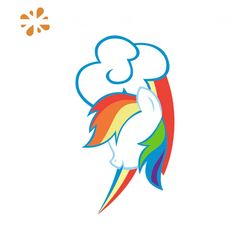 My Little Pony Rainbow Svg, Cartoon Svg, Pony Svg, Animal Svg, Cute Svg, Color Animal Svg, Adorable Svg, Cartoon Vector,