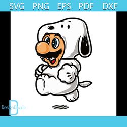Super Jump Snoop svg, Cartoon Svg, Snoopy Svg, Animal Svg, Cute Svg, Mario Svg, Adorable Svg, Cartoon Vector, Cartoon Si