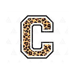 Leopard C Letter Monogram Svg, Cheetah C Letter Svg, College Jersey Font Alphabet Svg. Cut File Cricut, Silhouette, Png,