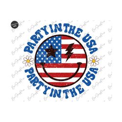 Groovy Party in the USA Png, 4th of July, Retro Png, American Patriotic Png, USA Png, America Png, Sublimation Design
