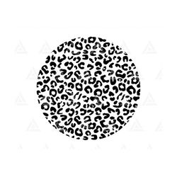 Leopard Circle Svg, Leopard Circle Monogram, Leopard Print Svg, Cheetah Print Svg. Cut File Cricut, Png Pdf Eps, Vector,