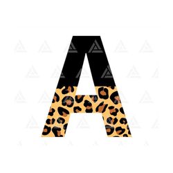 Leopard A Letter Svg, Cheetah A Letter Svg, A Letter Monogram, Leopard Font Alphabet. Cut File Cricut, Silhouette, Png P