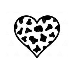 Cow Heart Svg, Cow Print Pattern, Cow Skin Spots Pattern, Animal Print Pattern. Cut File Cricut, Png Pdf Eps, Vector, St