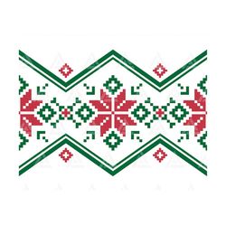 Nordic Winter Pattern Svg, Scandinavian Pattern Svg, Snowflake Svg, Christmas Sweater. Cut File Cricut, Silhouette, Png