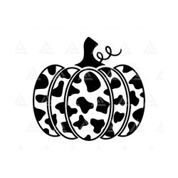Cow Pumpkin Svg, Cow Print Svg, Halloween Pumpkin Decor, Cow Spots Svg. Cut File Cricut, Silhouette, Png Pdf Eps, Vector