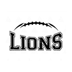 Lions Svg, Lions Football Svg, Go Lions Team Svg, College Jersey Font, Game day. Cut File Cricut, Png Pdf Eps, Vector, S