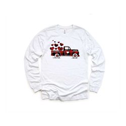 Valentines buffalo plaid Truck Shirt,Valentines Day Shirts For Woman,Heart Shirt,Cute Valentine Shirt,Cute Valentine Tee