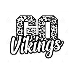 Go Vikings Leopard Svg, Go Vikings Football Svg, Run Vikings Svg, Cheer Mom T-Shirt. Cut File Cricut, Png Pdf Eps, Vecto