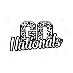 Go Nationals Leopard Svg, Go Nationals Football, Run Nationals, Cheer Mom T-Shirt, Go Team. Cut File Cricut, Png Pdf, Ve