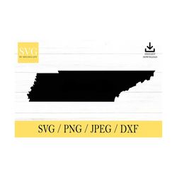 Tennessee SVG, State svg, United States, Shape, svg, png, dxf, jpeg, Digital Download, Cut File, Cricut, Silhouette, Glo