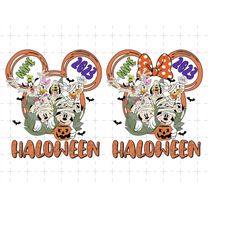 Bundle Custom Name Halloween 2023 Png, Spider Halloween, Spooky Season, Pumpkin Halloween Png, Mouse And Friend Hallowee