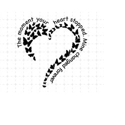 The Moment Your Heart Stopped Mine Changed Forever SVG, Dad Memorial Svg, Dad Life, Dad Angel Wings Svg, Father's Day Sv