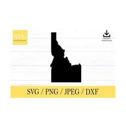 Idaho SVG, State svg, United States, Shape, svg, png, dxf, jpeg, Digital Download, Cut File, Cricut, Silhouette, Glowfor