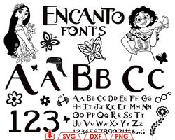 Encanto Font SVG, Encanto Svg, Encanto Letters Svg, Encanto Alphabet PNG, Encanto Numbers svg