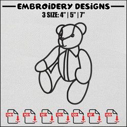 teddy bear embroidery design, bear embroidery, bear design, embroidery shirt, embroidery file, digital download