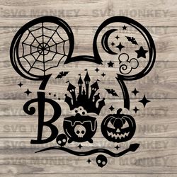 Pumpkin Boo Happy Halloween Svg, Trick Or Treat Svg, Spooky Vibes Svg, Witch Svg, Fall, Svg, Eps, Dxf, Png