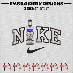 Vodka swoosh embroidery design, Nike embroidery, Logo design, Embroidery shirt, Embroidery file, Digital download