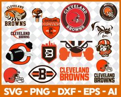Cleveland Browns, Football, Bundle, SVG, PNG, AI, DXF, EPS Files Iron Transfer Sublimation Cricut Tshirts