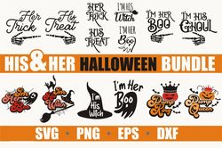 halloween his and her matching shirts couples Svg, Png, Dxf, Eps