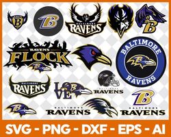 Baltimore Ravens, Football, Bundle, SVG, PNG, AI, DXF, EPS Files Iron Transfer Sublimation Cricut Tshirts