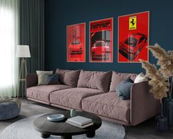 Luxury Cars Set of 3 Posters, Rolls Royce Poster, Lamborghini Poster, Ferrari Poster, F40, Wallpaper, Poster, High Profi