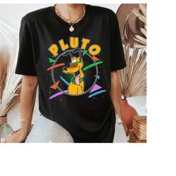 Disney Pluto 90's Portrait T-Shirt, Mickey and Friends Portrait Shirt, Birthday Party Music, Disney Couple Shirts,Disney