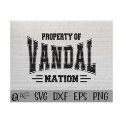Vandal Nation svg, Vandals Mascot svg, Vandals School Spirit svg, Vandals Cheerleading, Vandals svg, Cricut, Silhouette,