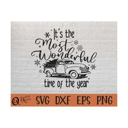 It's the most Wonderful Time of the Year SVG, Christmas svg, Winter svg, Snowflake svg, Snow svg, Cricut SVG, Silhouette