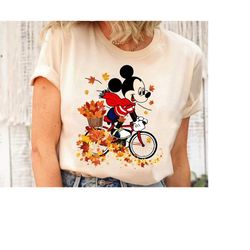 Disney Mickey Mouse Autumn Mapple Leaves Shirt, Fall Vibes Shirt, Thanksgiving Shirt,Fall Things Shirt, Boho Fall Shirt,