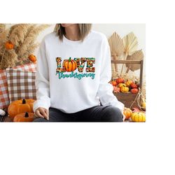 Love Thanksgiving Shirt, Fall Autumn Shirt, Western Thanksgiving, Cute Thanksgiving gift, Pumpkin shirt, Cute Fall Graph