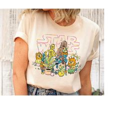 Star Wars Plant Friends T-Shirt, Star Wars Fan Gift, Disneyland Family Vacation Trip Gift Unisex Adult Shirt Kid Tee