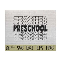 Preschool Teacher svg, Preschool svg, Back to School svg, Pre-K Teacher svg, Preschool Squad svg, Cricut, Silhouette, sv