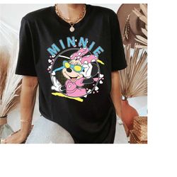 Disney Minnie Mouse 90's Portrait T-Shirt, Mickey and Friends Portrait Shirt, Birthday Party Music,Couple Shirts, Disney