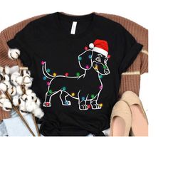 Dachshund Puppy Christmas Light Shirt, Dachshund Dog shirt, Dog Christmas Shirt,Adorable Dachshund Squad Tee,Christmas G