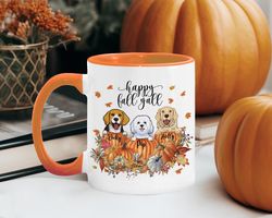Personalized Fall Dog Mug, Funny Dog Mug, Happy Fall Y'all Mug, Fall Mug, Autumn Mug, Thanksgiving Gifts, Fall Decor, Gi