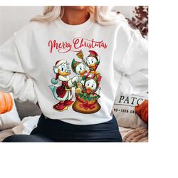 Disney DuckTales Christmas Donald Huey Dewey & Louie Duck Santa Costume Shirt, Merry Quackmas Shirt, Disneyworld Christm
