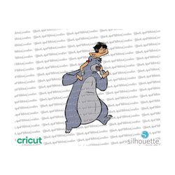 Baloo and Mowgli jungle book svg, layered svg, cricut, cut file, cutting file, clipart, png, silhouette