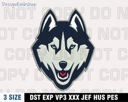 UConn Huskies Embroidery Designs , NCAA Logo Embroidery Files, Machine Embroidery Pattern
