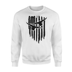 Duck Hunting American Flag Clothes, Shirt for Hunting NQS121 &8211 Standard Fleece Sweatshirt