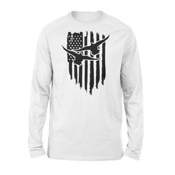 Duck Hunting American Flag Clothes, Shirt for Hunting NQS121 &8211 Standard Long Sleeve